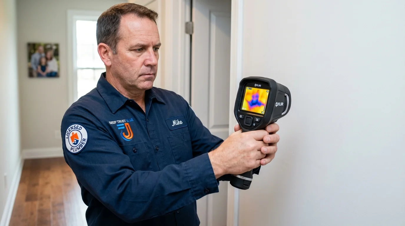 Thermal imaging leak detection by Johns Plumbing LLC in Albert Lea